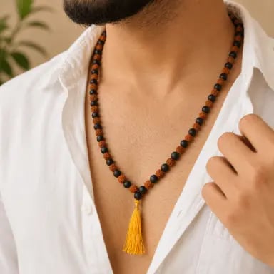 108 Beads Karungali and Rudraksha Mala