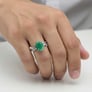 925 Pure Sterling Silver Men's Emerald Ring