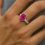 925 Sterling Silver Manik (Ruby) Ring for Him