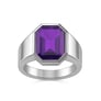 925 Sterling Silver Modern Amethyst Ring For Men
