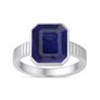 925 Sterling Silver Modern Blue Sapphire Ring For Men