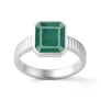 925 Sterling Silver Modern Emerald Ring For Men