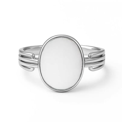 925 Sterling Silver Modern Opal Ring For Men