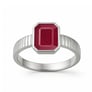 925 Sterling Silver Modern Ruby Ring For Men