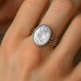 925 Sterling Silver Modern Zircon Ring For Men