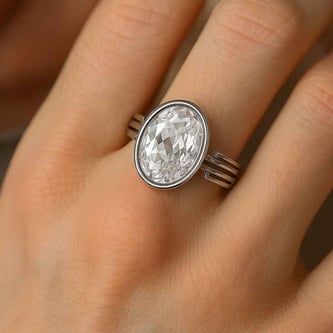 925 Sterling Silver Modern Zircon Ring For Men