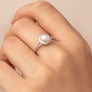 925 Sterling Silver Pearl Gemstone Ladies’ Ring