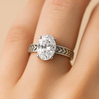 925 Sterling Silver Zircon stone Ladies’ Ring