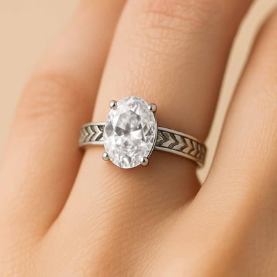 925 Sterling Silver Zircon stone Ladies’ Ring