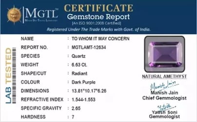 African Amethyst - 6.63 Carat Rare Quality AMT-12634