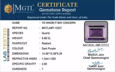African Amethyst - 6.86 Carat Rare Quality AMT-12637