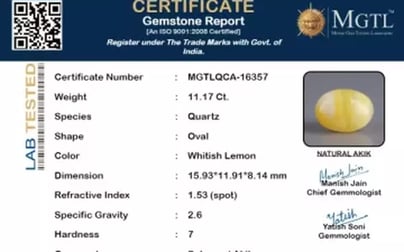 Akik - 11.17 Carat Limited Quality QCA-16357