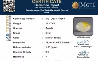 Akik - 11.47 Carat Limited Quality QCA-16361