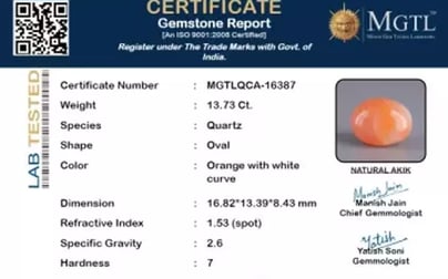 Akik - 13.73 Carat Limited Quality QCA-16387