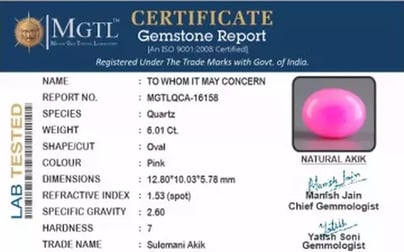 Akik - 6.01 Carat Limited Quality  QCA-16158