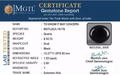 Akik - 8.02 Carat Limited Quality  QCA-16178