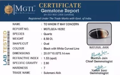 Akik - 8.58 Carat Limited Quality QCA-16292