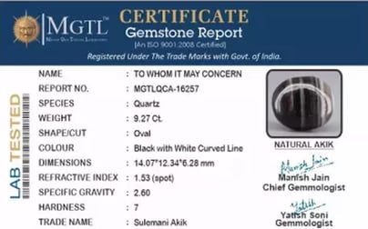 Akik - 9.27 Carat Limited Quality QCA-16257