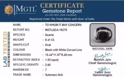 Akik - 9.41 Carat Limited Quality QCA-16279