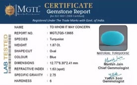 Arizona Turquoise - 1.87 Carat Rare Quality TQS-13665