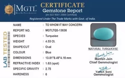 Arizona Turquoise - 4.53 Carat Limited Quality TQS-13636