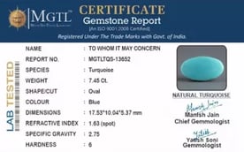 Arizona Turquoise - 7.45 Carat Prime Quality TQS-13652