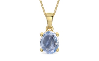 Ashtadhatu Ceylon Blue Sapphire Pendant Fine Quality (P10)