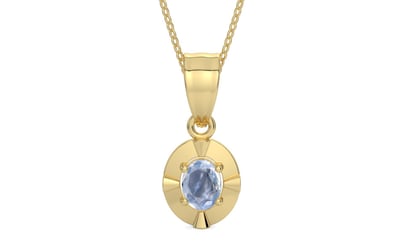 Ashtadhatu Ceylon Blue Sapphire Pendant Fine Quality (P11)
