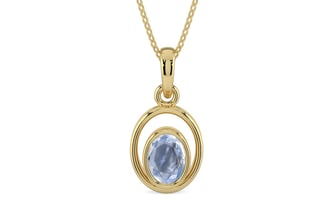 Ashtadhatu Ceylon Blue Sapphire Pendant Fine Quality (P12)