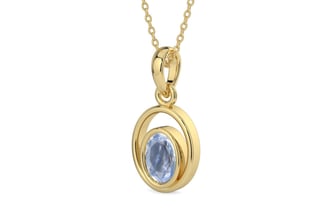 Ashtadhatu Ceylon Blue Sapphire Pendant Fine Quality (P12)