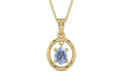 Ashtadhatu Ceylon Blue Sapphire Pendant Fine Quality (P2)