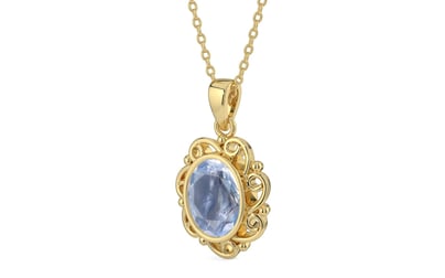 Ashtadhatu Ceylon Blue Sapphire Pendant Fine Quality (P5)