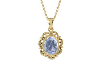 Ashtadhatu Ceylon Blue Sapphire Pendant Fine Quality (P5)