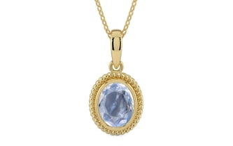 Ashtadhatu Ceylon Blue Sapphire Pendant Fine Quality (P7)