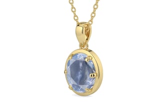 Ashtadhatu Ceylon Blue Sapphire Pendant Fine Quality (P8)