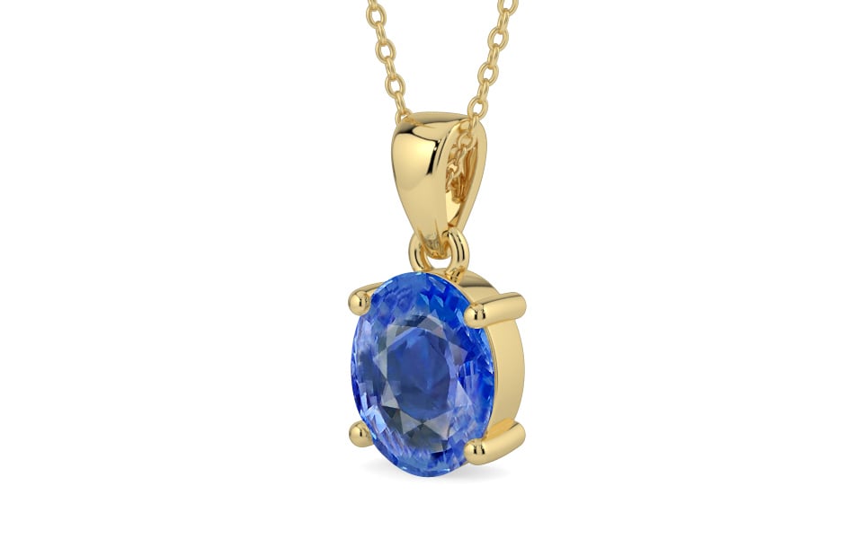 Ashtadhatu Ceylon Blue Sapphire Pendant Limited Quality (P10)