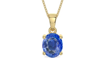 Ashtadhatu Ceylon Blue Sapphire Pendant Limited Quality (P10)