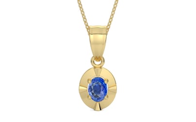 Ashtadhatu Ceylon Blue Sapphire Pendant Limited Quality (P11)