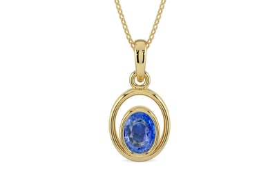 Ashtadhatu Ceylon Blue Sapphire Pendant Limited Quality (P12)