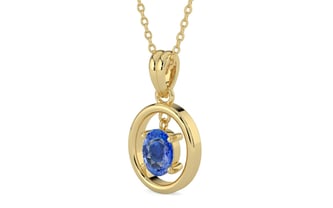 Ashtadhatu Ceylon Blue Sapphire Pendant Limited Quality (P2)