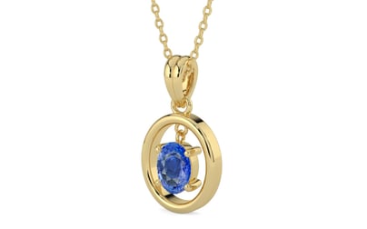 Ashtadhatu Ceylon Blue Sapphire Pendant Limited Quality (P2)