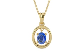 Ashtadhatu Ceylon Blue Sapphire Pendant Limited Quality (P2)