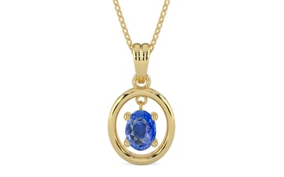 Ashtadhatu Ceylon Blue Sapphire Pendant Limited Quality (P2)