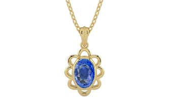 Ashtadhatu Ceylon Blue Sapphire Pendant Limited Quality (P3)