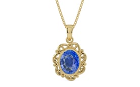 Ashtadhatu Ceylon Blue Sapphire Pendant Limited Quality (P5)