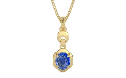 Ashtadhatu Ceylon Blue Sapphire Pendant Limited Quality (P6)