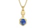 Ashtadhatu Ceylon Blue Sapphire Pendant Limited Quality (P6)