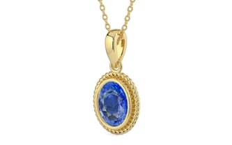Ashtadhatu Ceylon Blue Sapphire Pendant Limited Quality (P7)