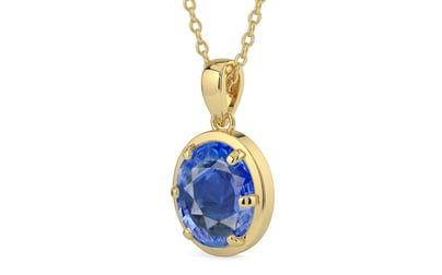 Ashtadhatu Ceylon Blue Sapphire Pendant Limited Quality (P8)