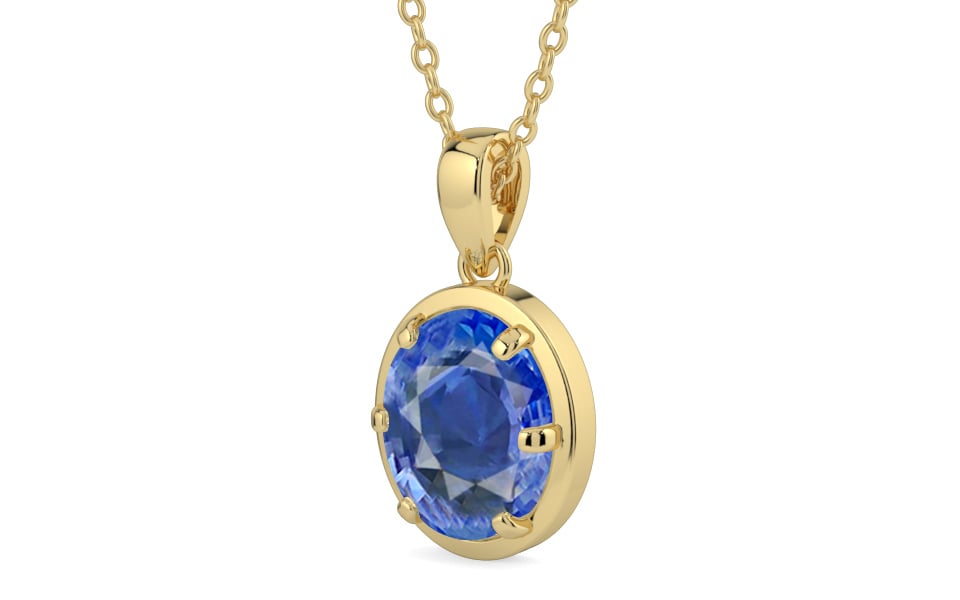 Ashtadhatu Ceylon Blue Sapphire Pendant Limited Quality (P8)